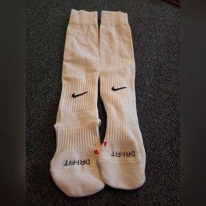 Nike Dri-FIT White Athletic Socks